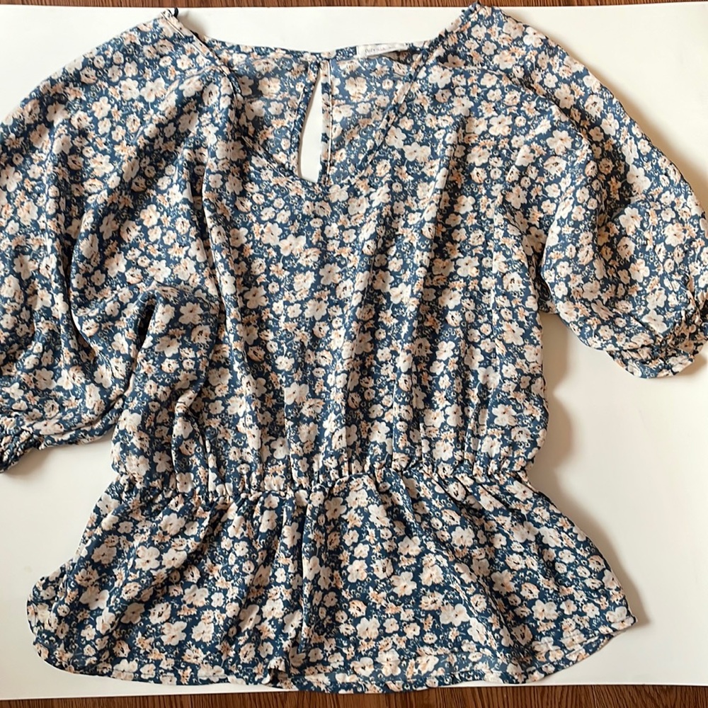 Blue and White Floral